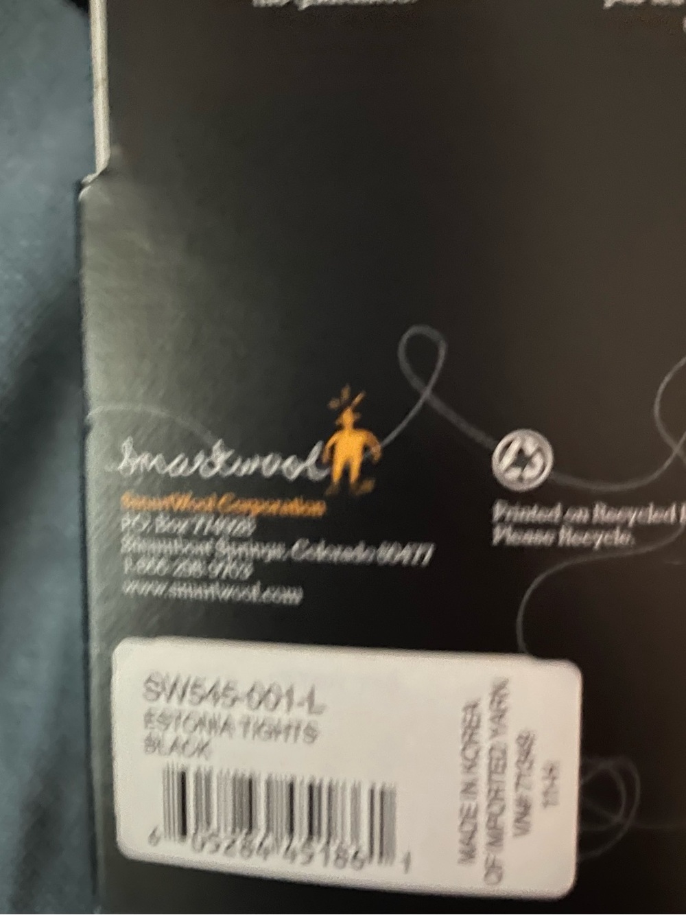 Estonia Tight by Smartwool®, NWT, Black, Large - Picture 3 of 3